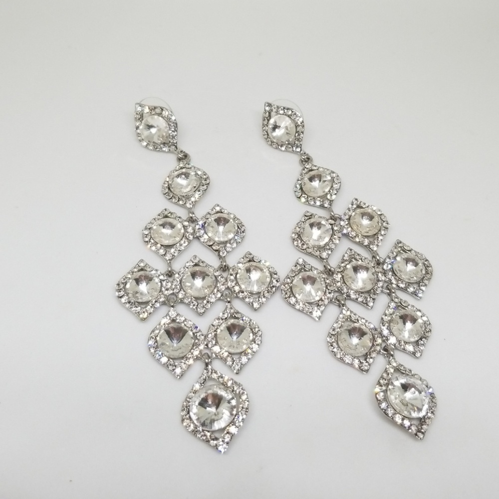 Silver tone Chandelier earrings